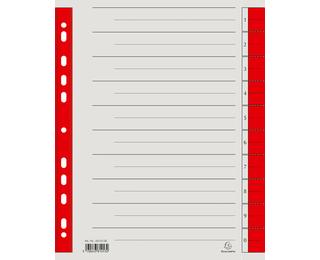 Farbige Trennblätter 29,75x24 cm, mikroperforiert, aus Karton 230g - Rot
